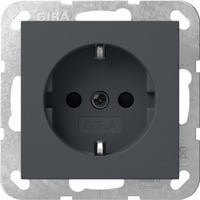Gira Steckdoseneinsatz System 55 mit Berührungsschutz Anthrazit IP20 - Bild 1