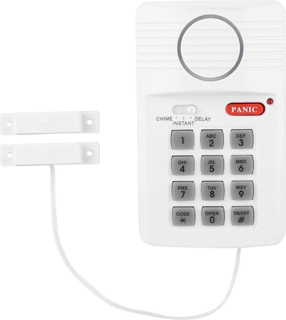 GoolRC Türalarmsystem mit Sicherheitstastatur und Paniktaste, Weiß - Bild 1
