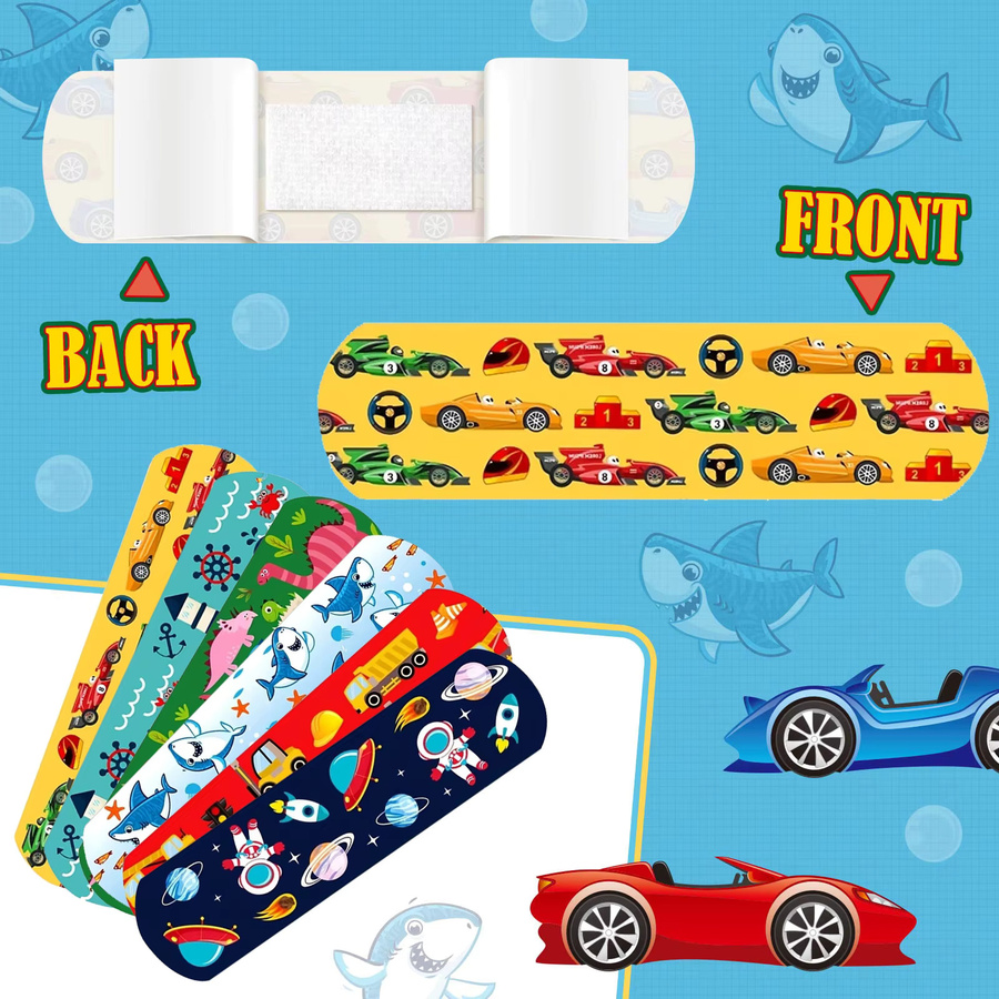 SMILE PLUS Cartoon-Pflaster für Kinder, 18/42 Stück, 6 Stile, atmungsaktiv - Bild 4
