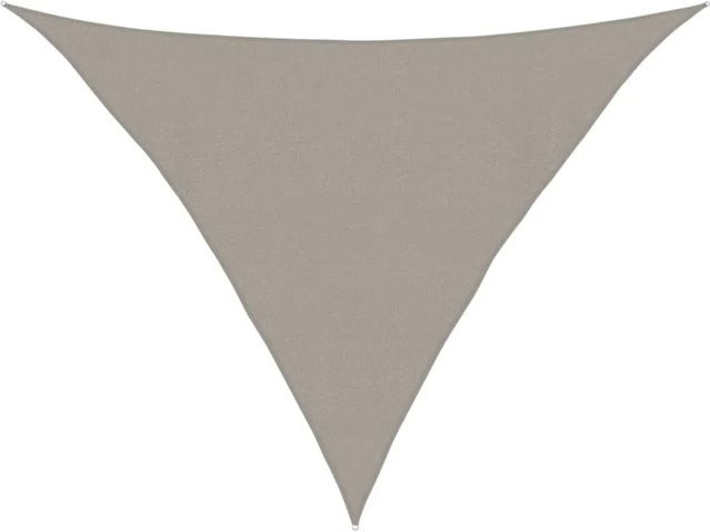 Furnicato Sonnensegel Dreieckig aus HDPE in Hellgrau B/T/H: 4 x 4 x 5 m - Bild 1
