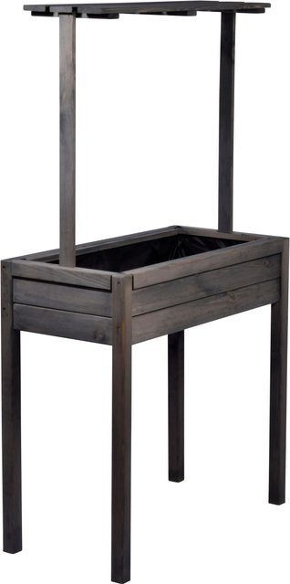 Dobar Hochbeet Florenz mit erhöhter Ablage Anthrazit H x B x T: 145 x 80 x 40 cm - Bild 1