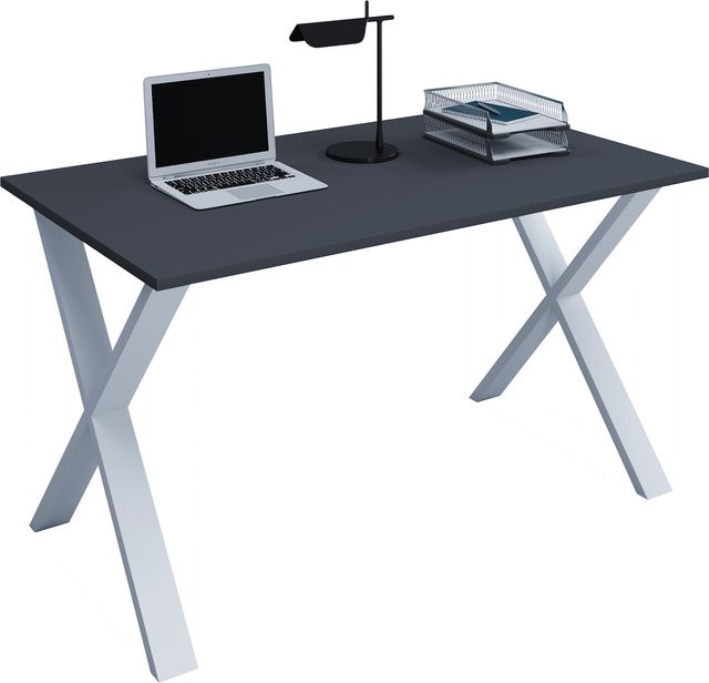 VCM Schreibtisch Lona X aus Holz mit Metallfüßen, H x B x T: 76 x 110 x 80 cm - Bild 1