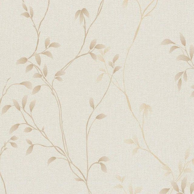PROFHOME Landhaus Tapete Floral Matt in Beige Creme-Weiß Braun, Vlies-Tapete, Breite: 0,53 m, Länge: 10,05 m - Bild 1