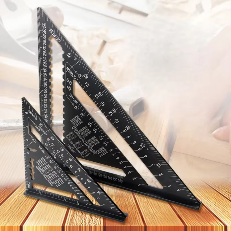 Präzisions-Dreieckslineal aus Aluminiumlegierung in Schwarz für die Holzbearbeitung - Bild 3