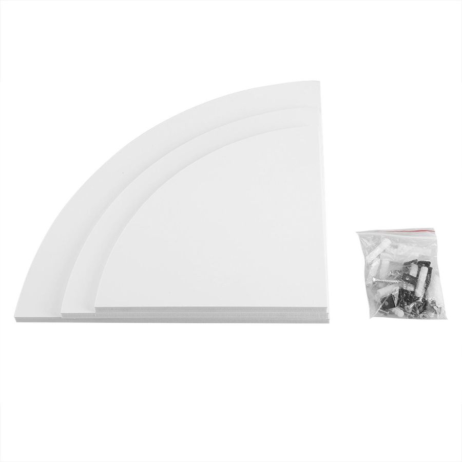 mfySpace Eckregal Set 3er Pack Wandmontage Modern Weiß - Bild 1