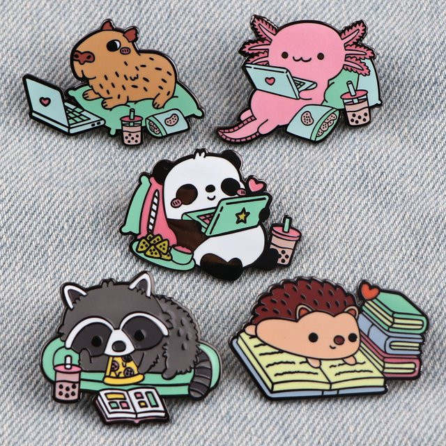 Potdemiel Brosche, Emaillierte Pins, Capybara, Unisex - Bild 1