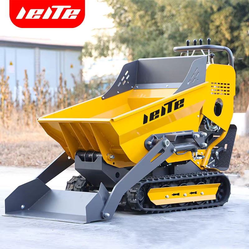 LEITE Mini-Dumper Raupendumper mit Hydraulik-Selbstladefunktion in Gelb (800kg/500kg) - Bild 3