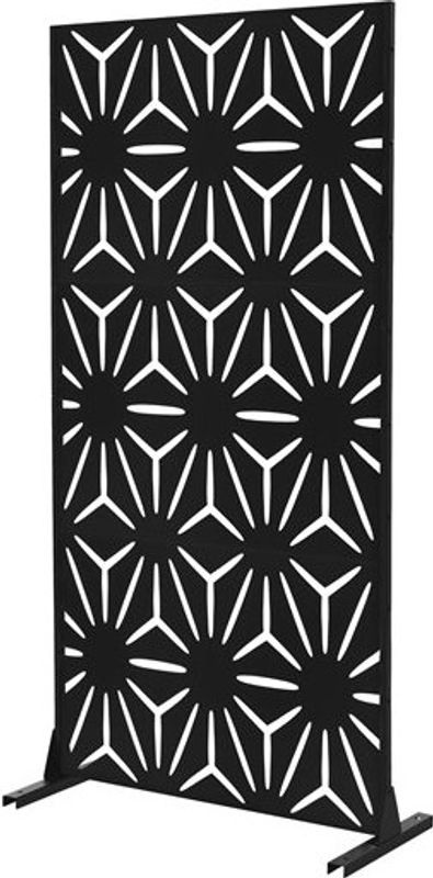 ML-Design Metall-Sichtschutz Torino aus Stahl in Schwarz, B/H: 120 x 180 cm - Bild 2