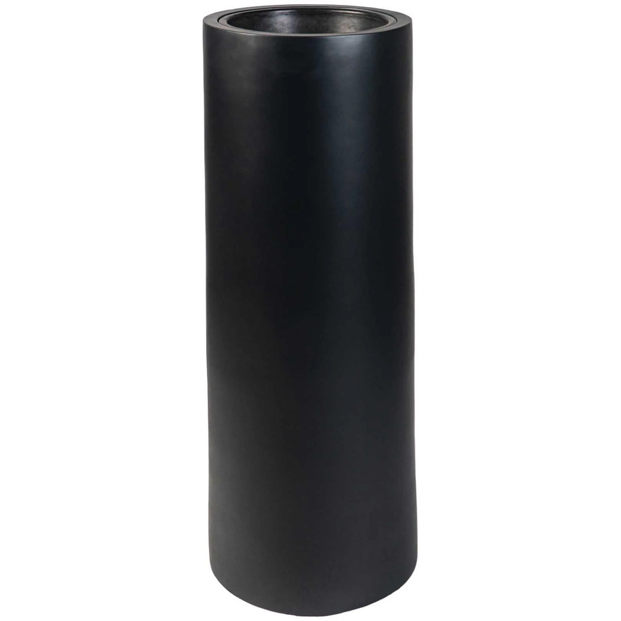 Vivanno Pflanzkübel Estra rund aus Fiberglas in Anthrazit B: 35 cm, T: 35 cm, H: 90 cm - Bild 2