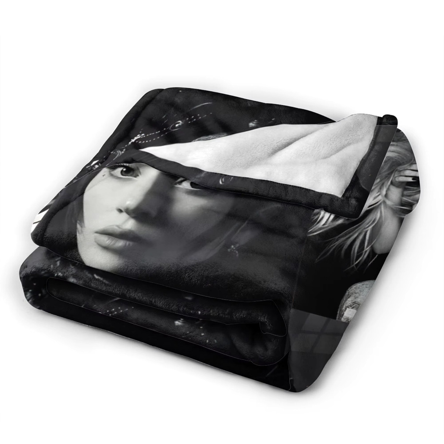 Flanell-Tagesdecke Lady Gaga Mayhem 2025 in Schwarz mit Ornament-Design aus Polyester - Bild 5