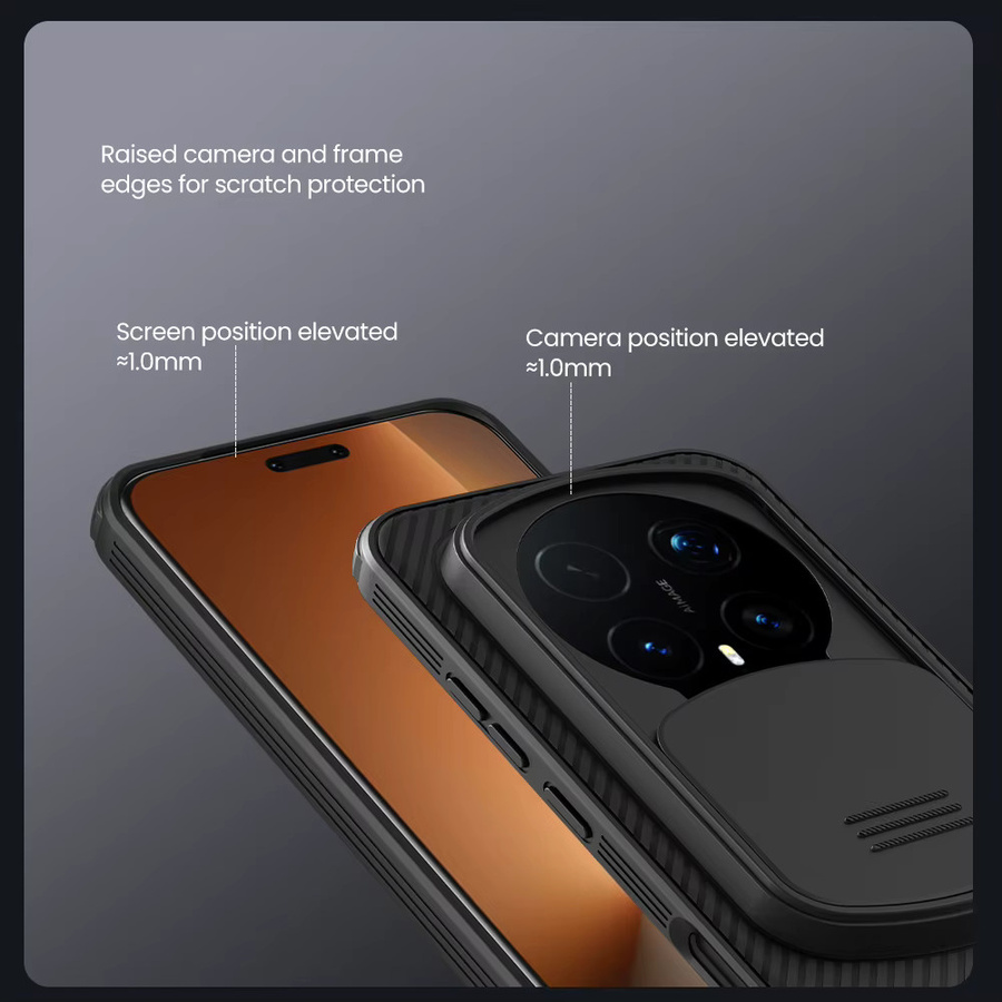 Nillkin Handyhülle für Honor Magic 8 Pro in Schwarz und Transparent mit Linsenschieber und stoßfestem Hardcover aus TPU und PC - Bild 3