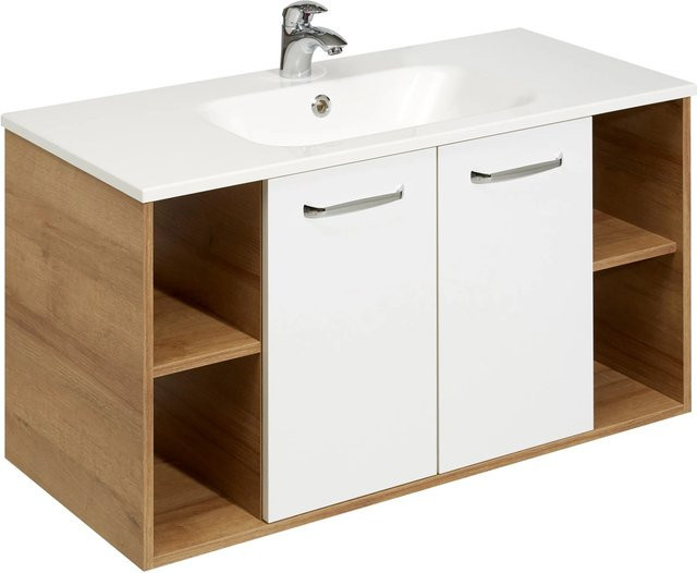 Pelipal Waschtisch Quickset 362 in Weiß aus Mineralguss mit modernem Design, Breite: 101 cm - Bild 1