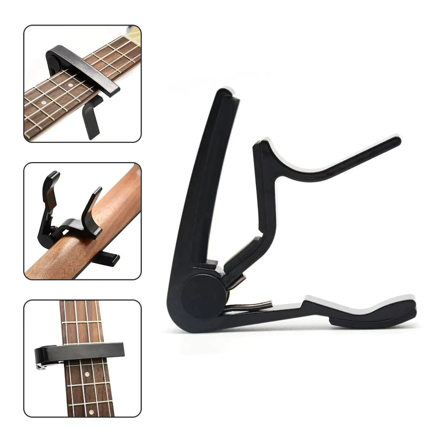 IRIN Gitarren-Kapodaster aus Metall für 6-saitige akustische, klassische und E-Gitarren in Schwarz - Bild 2