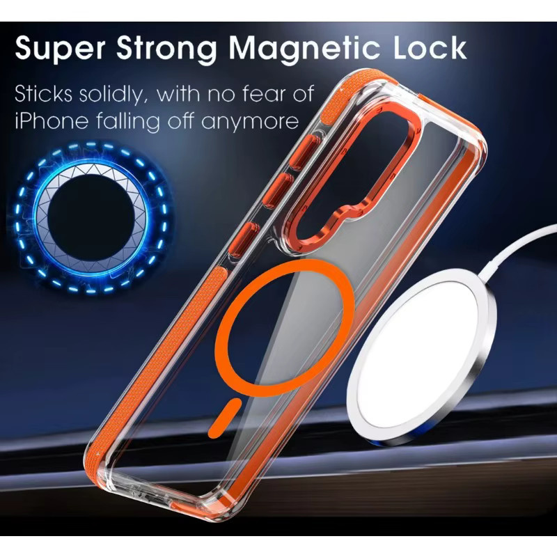 Magnetische Handyhülle für Samsung Galaxy Z Fold 7, transparente und farbenfrohe ultradünne Hartschale, stoßfest und kabelloses Laden kompatibel - Bild 2