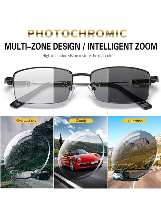 SZTZX Lesebrille, Titan, rectangular, schwarz, Unisex - Bild 4