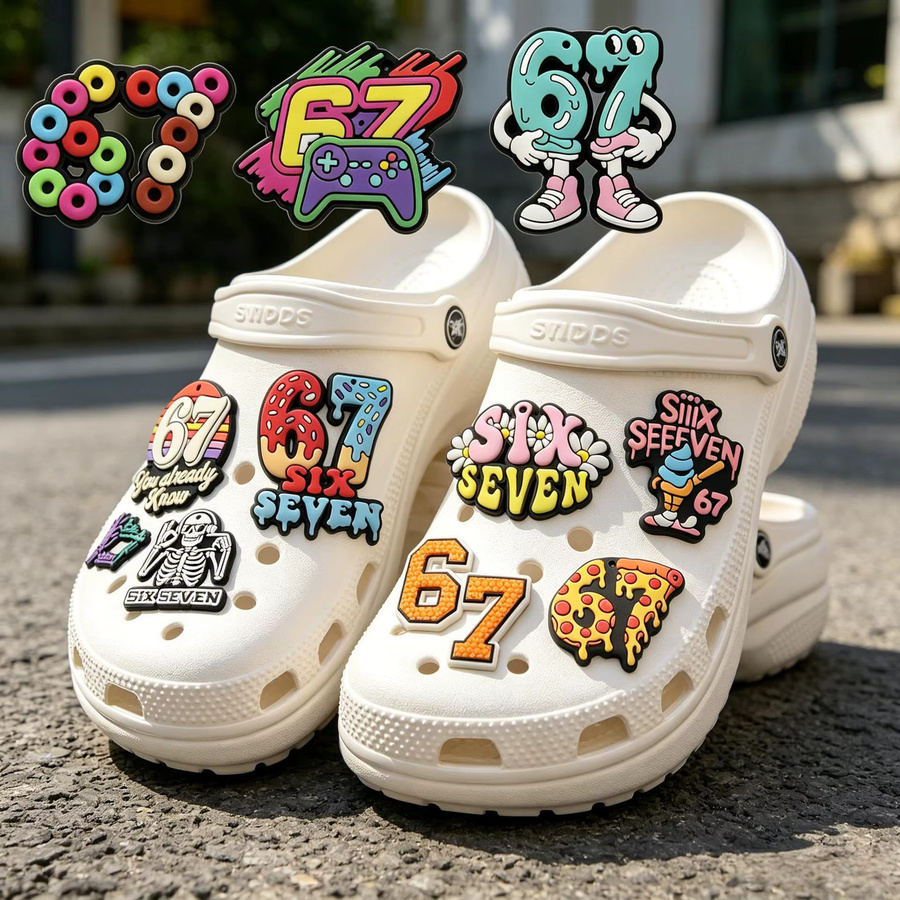 Six Seven Schuh-Charms, Kürbis, PVC, Damen - Bild 2
