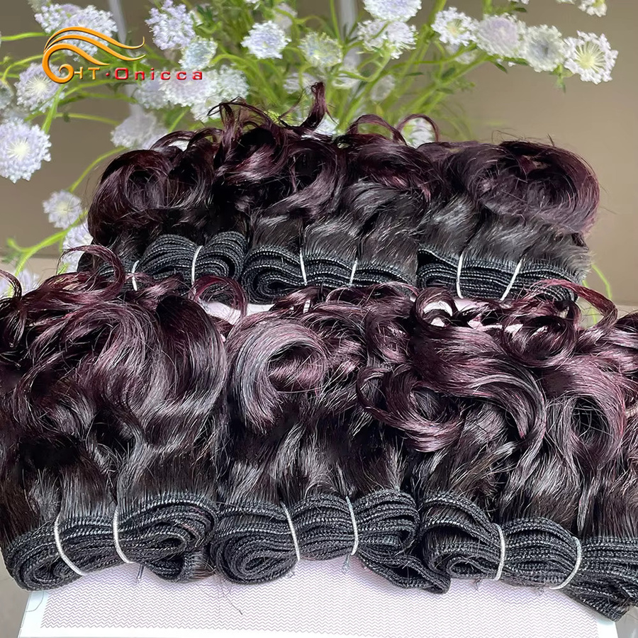 htonicca Echthaar Extensions, 6 Stück, lockige Tissage, 8-12 Zoll, Damen - Bild 2