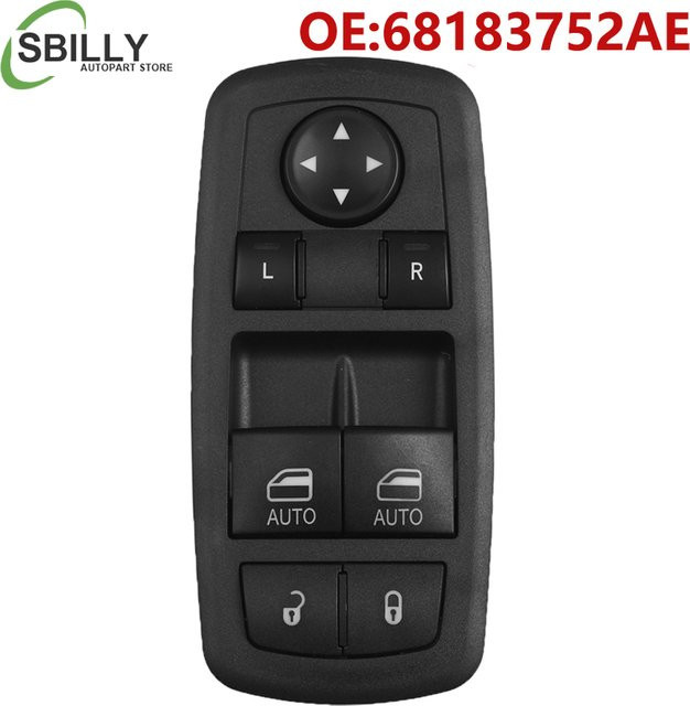 YAOPEI Elektronischer Fensterknopfschalter in Schwarz für Dodge Challenger 2015-2017 Ersatzteil 68183752 - Bild 1