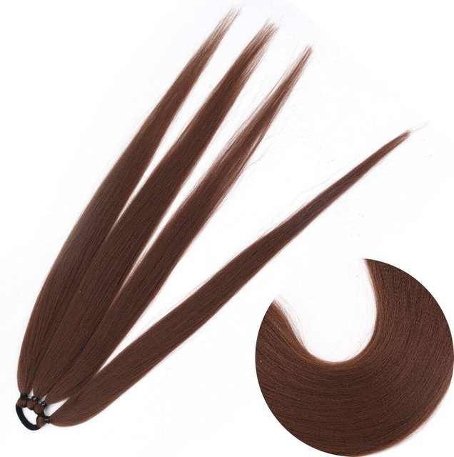 MISS WIG Pferdeschwanz-Extensions Synthetische Boxzöpfe Braun Ombre, Unisex - Bild 1