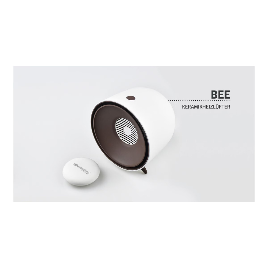 Sonnenkönig Ceramic Fan Heater Bee in Weiß mit Überhitzungs- und Kippschutz - Bild 2