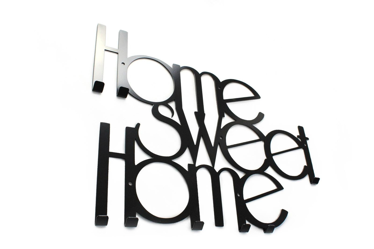 Decorizzly Garderobe Home Sweet Home aus Stahl im skandinavischen Stil zur Wandmontage - Bild 2