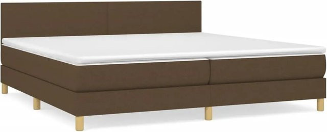 vidaXL Boxspringbett Hybrid mit Matratze Dunkelbraun B/T: 200 x 200 cm - Bild 1