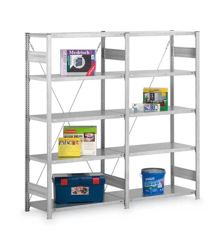 BIGBOXX Fachbodenregal aus Metall in Silber Matt im Industrial Design - Bild 1