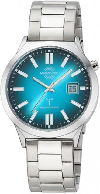 Master Time Herrenuhr, Quarz, Edelstahl, 41 mm, Türkis, 5 ATM - Bild 1