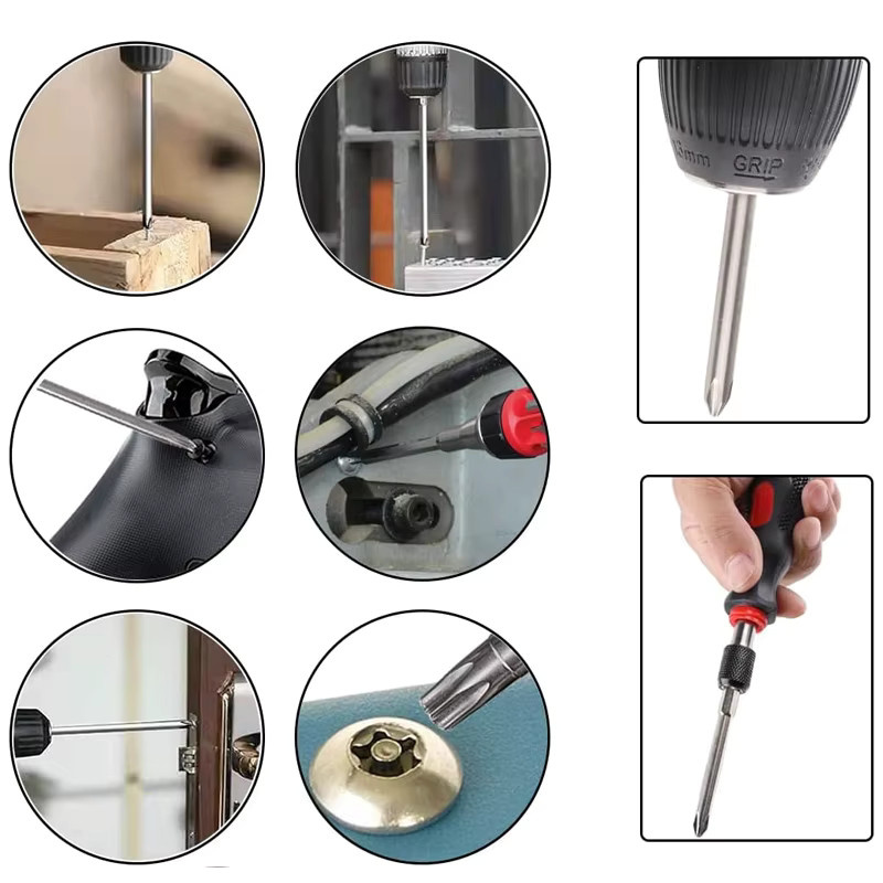 Präzisions Schraubendreher Bit Set von atooltour mit Magnetkopf für Torx, Schlitz, Phillips und Vierkant in Silber - Bild 3
