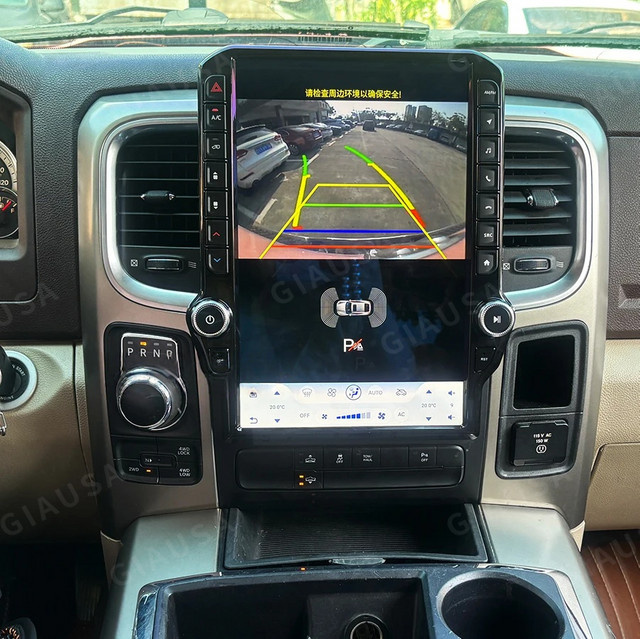 YANFU Android Multimedia-Player mit 14,5 Zoll Touchscreen für Dodge RAM 1500 (2009-2018) inklusive GPS, CarPlay, Android Auto und DSP in Schwarz - Bild 1