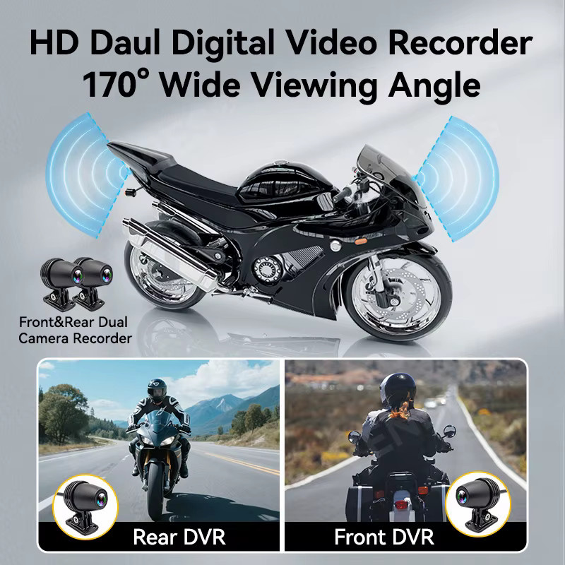 VENBES Motorrad Wireless CarPlay und Android Auto Navigationssystem mit 6,86 Zoll HD-Touchscreen, GPS, Bluetooth, WiFi und Dual Digitaler Videorekorder, Schwarz - Bild 5