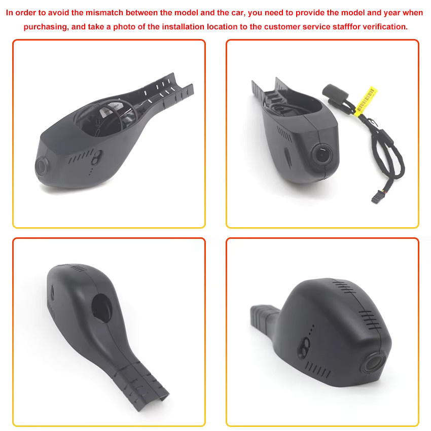 CARBAOHUI Dashcam Auto-DVR für Volkswagen Polo Tiguan Golf 7 8 Jetta VS5 Sharan Taos Transporter T6 CC SEAT ATECA 2017-2023 Plug-and-Play Schwarz - Bild 4