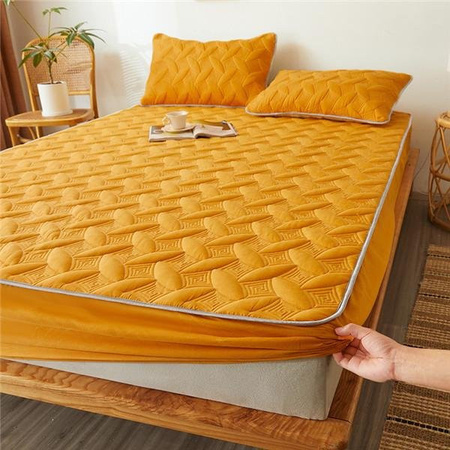 Easy Beauty Home123 Spannbetttuch aus Leinen und Polyester, gelb, B/T/H: 90 x 200 cm