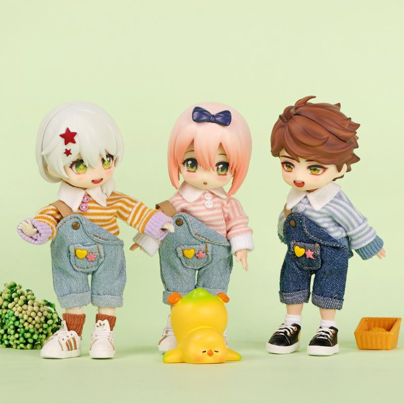 Yiran toy 1 Baby-Mantel Revers-Pullover Ein-Schulter-Träger-Set Puppenkleidung Zubehör - Bild 2