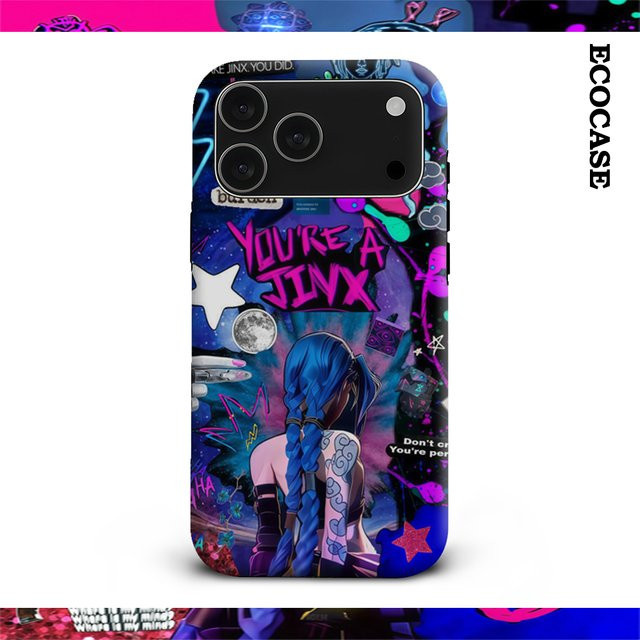 Jinx Handyhülle mit doppelschichtiger Rückseite für iPhone 17 16 15 14 13 12 11 Pro Max Plus in Multicolour - Bild 1
