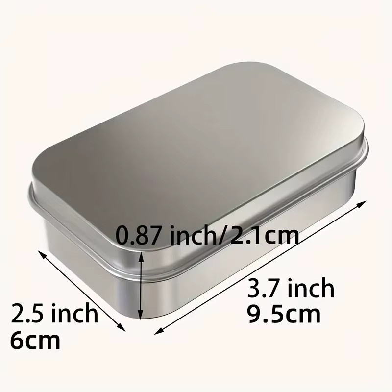 PGY Aluminium-Aufbewahrungsboxen mit Deckel aus Metall in Silber, Set aus 6 bis 12 rechteckigen Metallbehältern zur Organisation kleiner Gegenstände - Bild 2