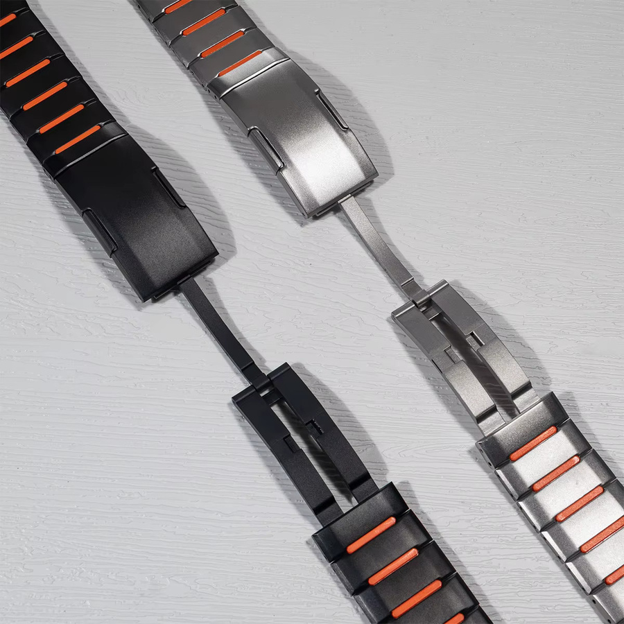 CAOWTAN Uhrenarmband, Metall-Silikon, Silber, Herren - Bild 4