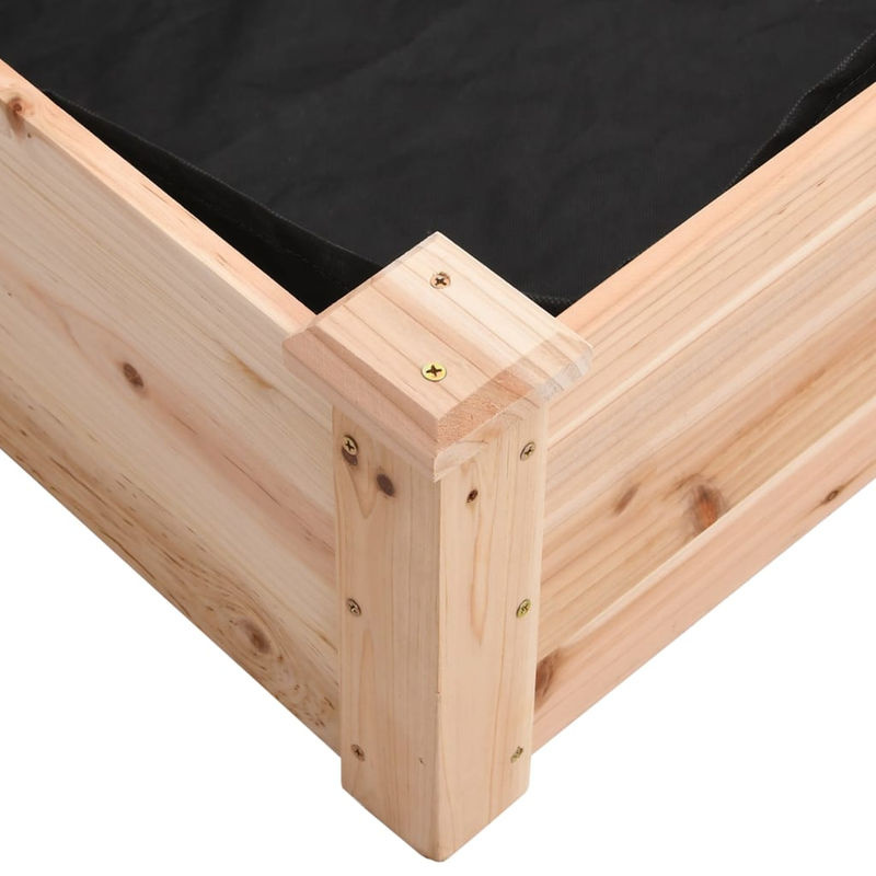 vidaXL Hochbeet aus Massivholz Tanne in Braun mit Einsatz B: 240 cm, T: 120 cm, H: 25 cm - Bild 3