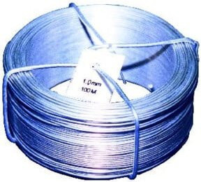 E-NORMpro Drahtspinne aus verzinktem Stahl in Silber, Durchmesser: 0,8 mm, Länge: 100 m - Bild 1
