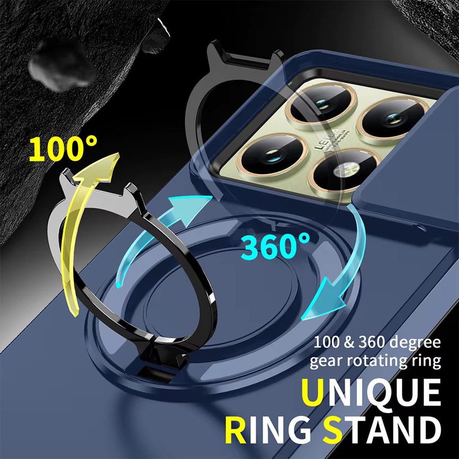 Stoßfeste Magnetische Ring Schutzhülle für Xiaomi Redmi 15C 14C 14R 13X 13 A5 A4 K80 K70E mit Kamera-Flip-Schutz in Pink - Bild 5