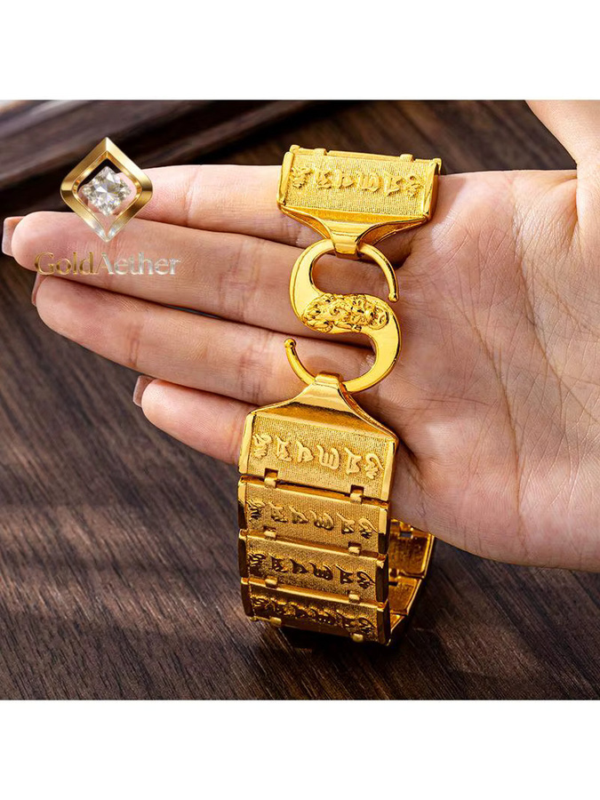 GoldNouveau Herren-Armband, 24K Gold, AU999 - Bild 1
