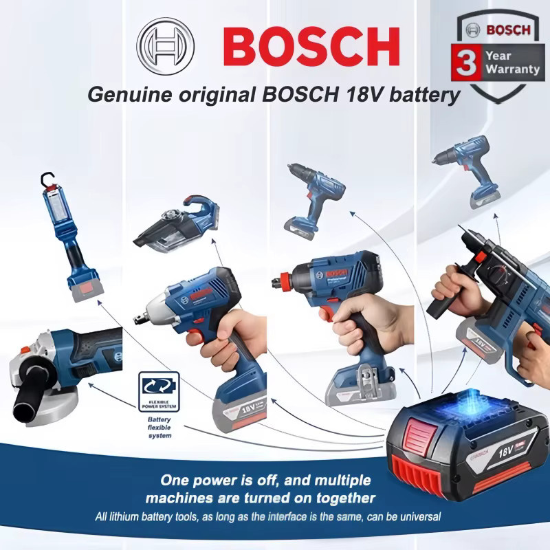 Bosch 18V Akku Ersatzakku 6000mAh Schwarz für Profi-Systeme BAT609 BAT618 - Bild 4