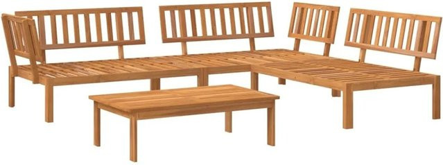 vidaXL Garten-Sofagarnitur aus Paletten aus Massivholz Akazie, 4-teilig, Braun - Bild 1