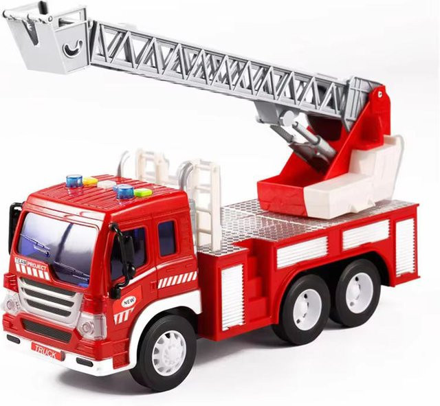 Linyi toy car Feuerwehrauto Modell, 1:16, mit Licht und Sound, ab 4 Jahren - Bild 1