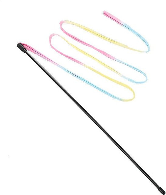 Daquan Katzenspielzeug Katzen-Teaser-Stab, weiß, 36cm * 116cm - Bild 1