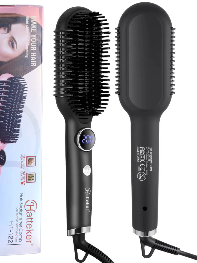 Hatteker Haarglätter-Bürste, Schwarz, Unisex - Bild 8