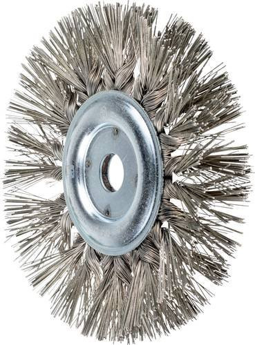 PFERD Rundbürste RBG gezopft aus Edelstahl-Diamant-Draht, Farbe Silber, Durchmesser: 190 mm, Bohrung: 22,2 mm, Korn: 270 - Bild 1