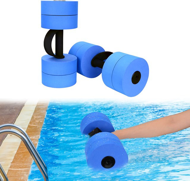 Hikeen Wasserhanteln Set aus EVA-Schaum für Aquatische Übungen in Grau und Blau - Bild 1