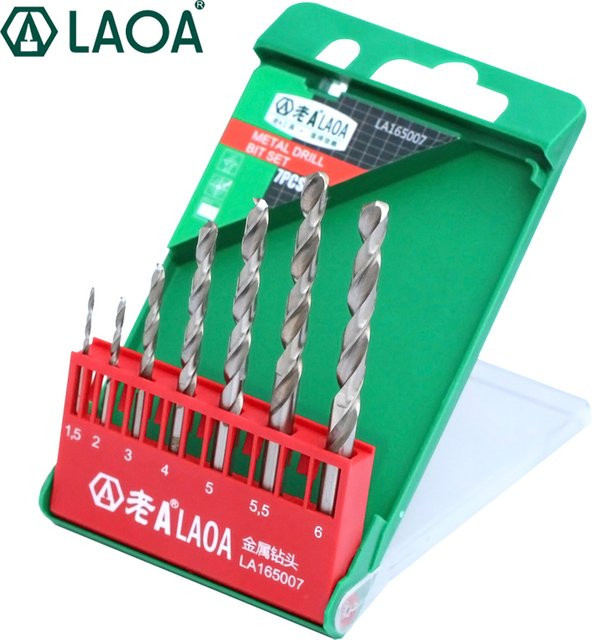 LAOA HSS Schnellarbeitsstahl Bohrer-Set in Silber für Edelstahl - Bild 1
