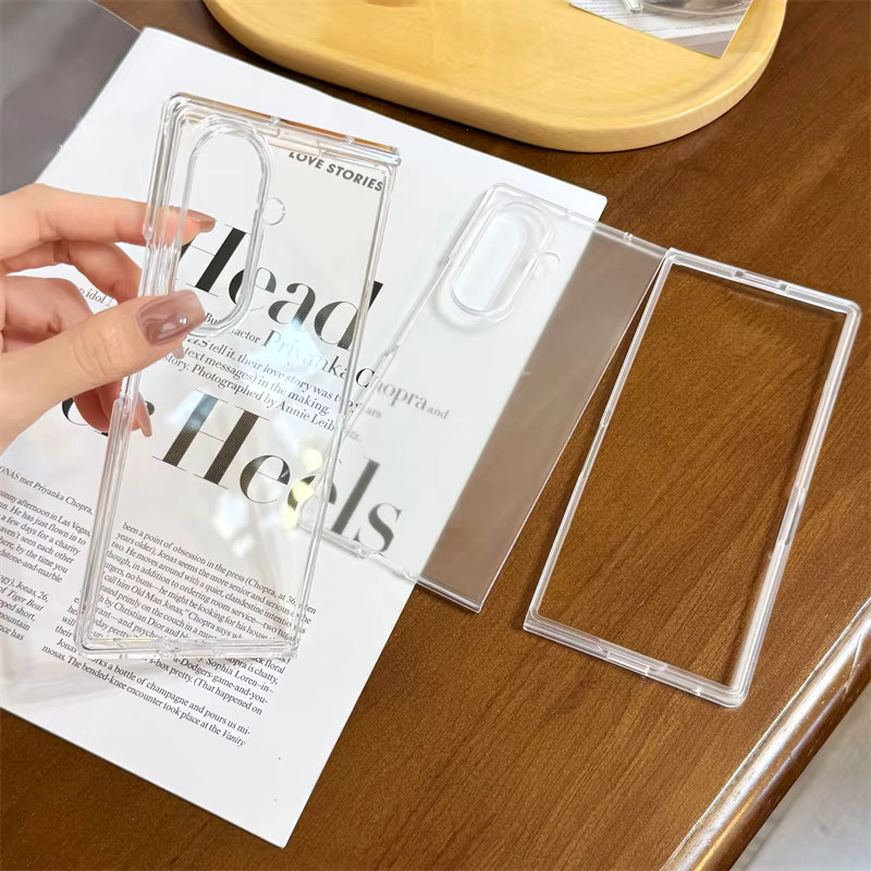 Transparente und matte PC-Klapp-Handyhülle für Samsung Galaxy Z Fold 7, 6, 5, 4, 3 5G, ultradünne stoßfeste Schutzhülle mit harter Rückseite - Bild 2
